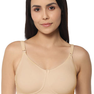 Maternity Non-padded Non-wired Cotton Bra - Hazelnut
