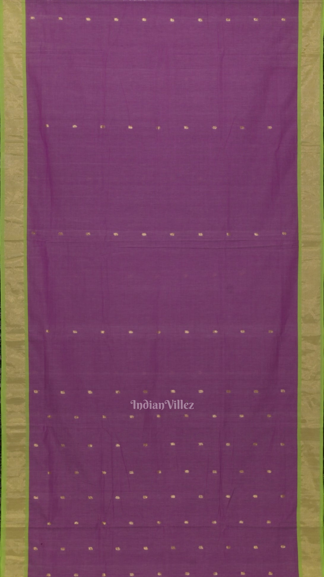 Lavendar Butta Design Cotton Paithani Saree