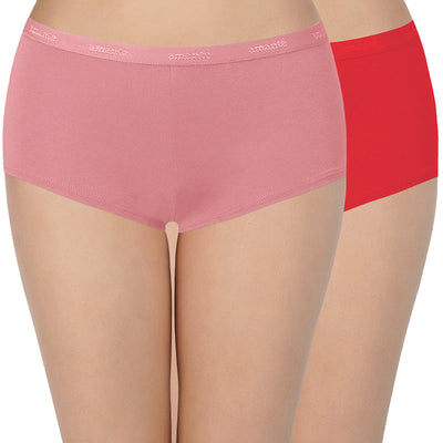 Solid Low Rise Boyshorts (Pack of 2) - C510