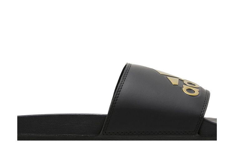 adidas Adilette Comfort Slides Core Black Gold Metallic