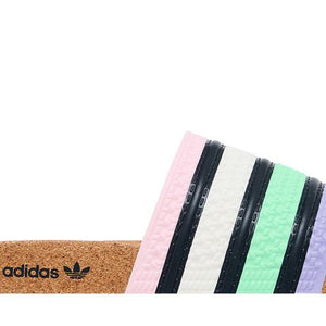 adidas Adilette Cork Slides Pulse Mint Legend Ink Light Purple