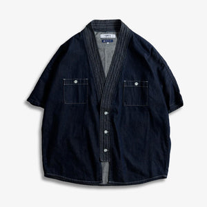 FDMTL | DENIM HAORI S/S SHIRT RINSE { INDIGO