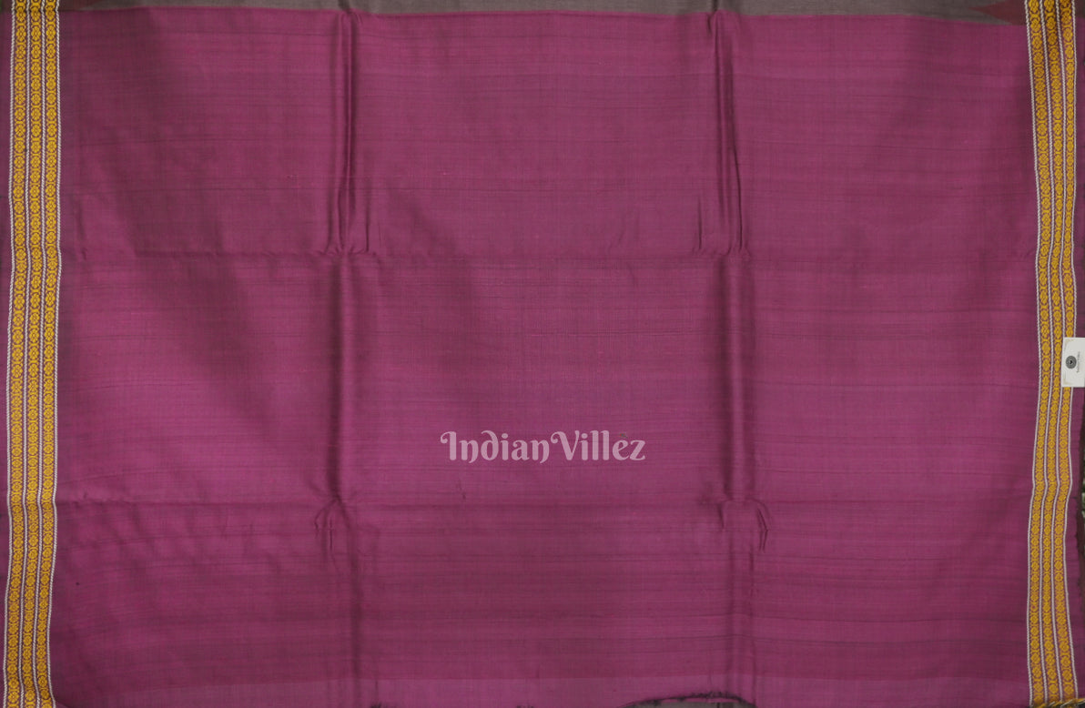 Deep Pastel Red Gopalpur Tussar Silk Saree