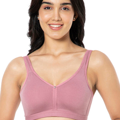 Cotton Chic Support Solid Non Padded Non-Wired Bra - Mesa Rose