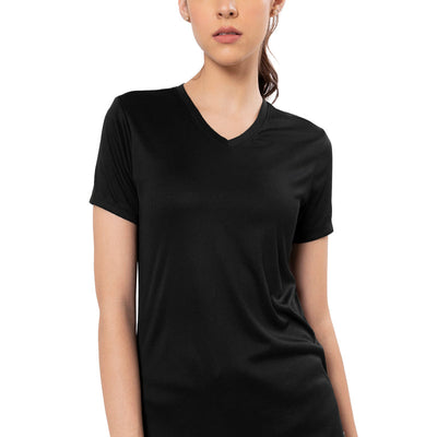 Energize Short Sleeve V-Neck Active T-Shirt - Jet Black