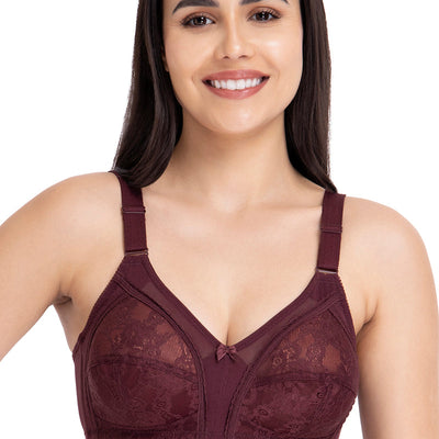 Magic Support Non Padded Non-Wired Full Coverage Bra - Crushed Violet
