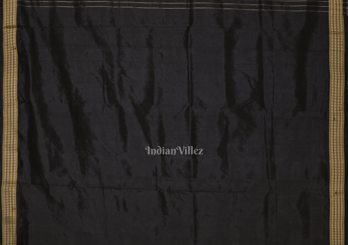 Black Nabakothi Odisha Ikat Khandua Silk Saree