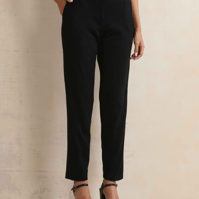 trueBrowns Black Woollen Pants