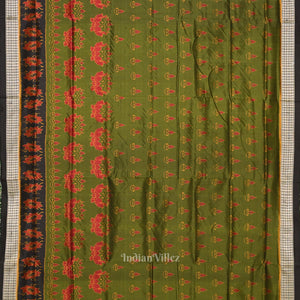 Mehendi Green Diwali Theme Odisha Handloom Sambalpuri Silk Saree