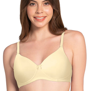 Smooth Charm Padded Non-Wired T-Shirt Bra - Transparent Yellow