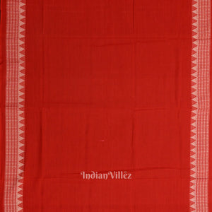 Yellow Red Tribal Design  Sambalpuri Cotton Dress set with Dupatta