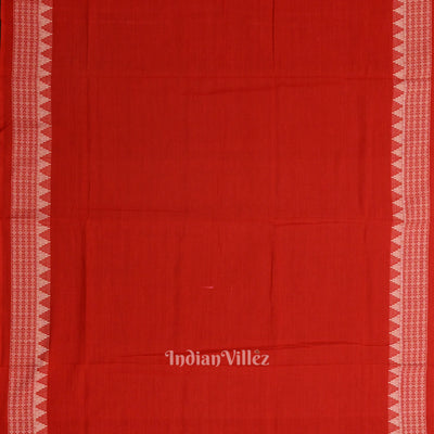 Yellow Red Tribal Design  Sambalpuri Cotton Dress set with Dupatta