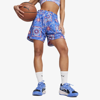 Puma | SUPERSTITION MESH BASKETBALL SHORTS  { ROSE-AOP