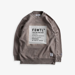 FDMTL | SQUARE LOGO SWEAT SHIRT  { BEIGE