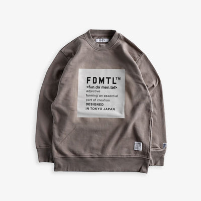 FDMTL | SQUARE LOGO SWEAT SHIRT  { BEIGE