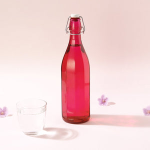 Bormioli Water Bottle - Pink - 1 L.