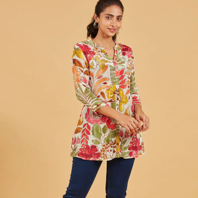 Multi Colour Floral Short Top