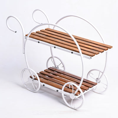 Flora on Wheels 2-Tier Plant Stand