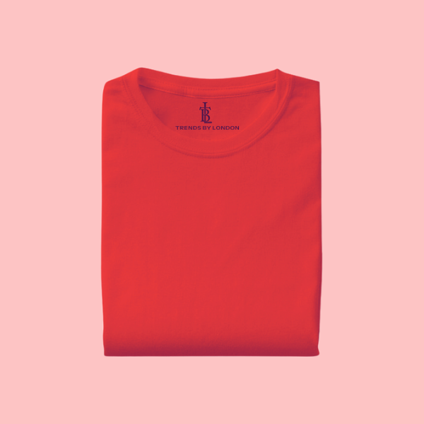 Half Sleeves 180 GSM T-Shirts for Men Cotton (Red)