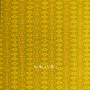 Exclusive Mehendi Green Dual Tone Pochampally Ikat Silk & Cotton (Sico) Fabric