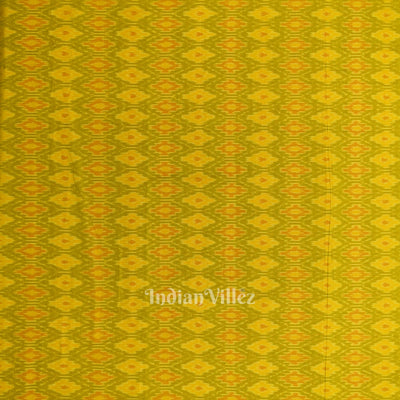 Exclusive Mehendi Green Dual Tone Pochampally Ikat Silk & Cotton (Sico) Fabric