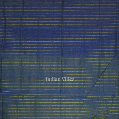 Parrot Green Blue Phoda Kumbha Sambalpuri Cotton Tissue Saree