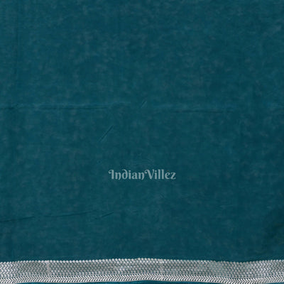 Rama Green Parsi Gara Floral Motif Hand Embroidered Saree