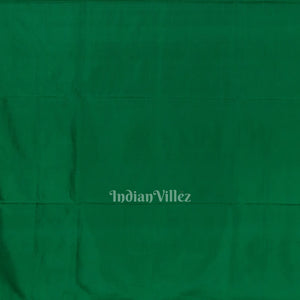 Green Tribal Theme Hand-Painted Pattachitra Saree