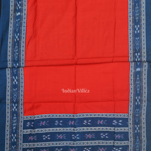 Blue Red Pasapali Sambalpuri Cotton Dress set with Dupatta
