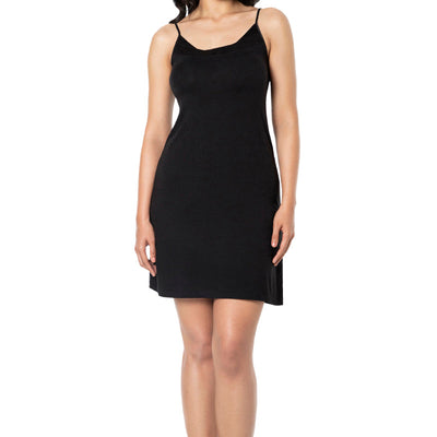 Satin Edge Sleep Chemise - Black