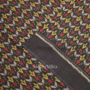 Multi Color Arrows Motif Sambalpuri Odisha Ikat Cotton Fabric