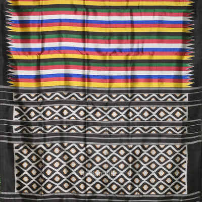 Multicolour Stripped Odisha Ikat Contemporary Designer Saree