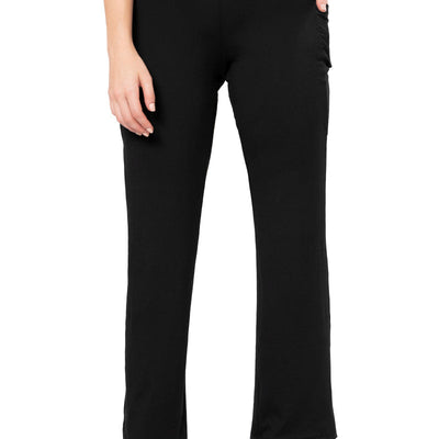 Flaunt Flared High Rise Travel Pants - Jet Black