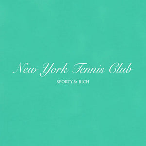 SPORTY & RICH | NY TENNIS CLUB CROPPED CREW NECK CARIBBEAN { GREEN