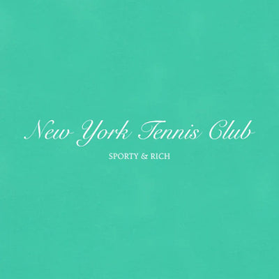 SPORTY & RICH | NY TENNIS CLUB CROPPED CREW NECK CARIBBEAN { GREEN