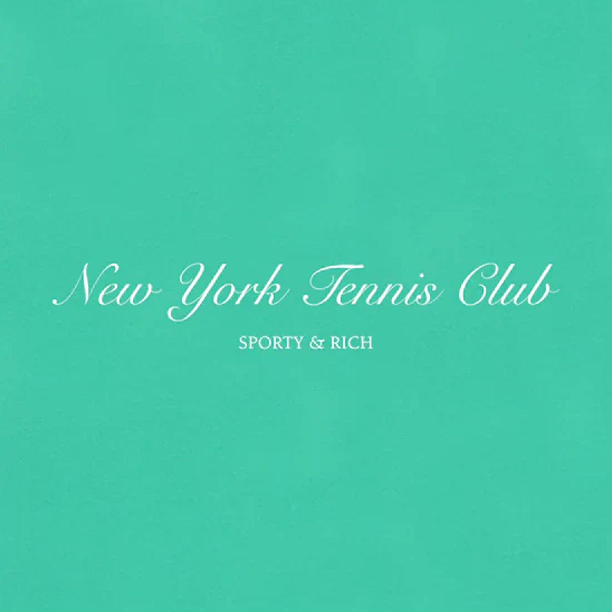 SPORTY & RICH | NY TENNIS CLUB CROPPED CREW NECK CARIBBEAN { GREEN