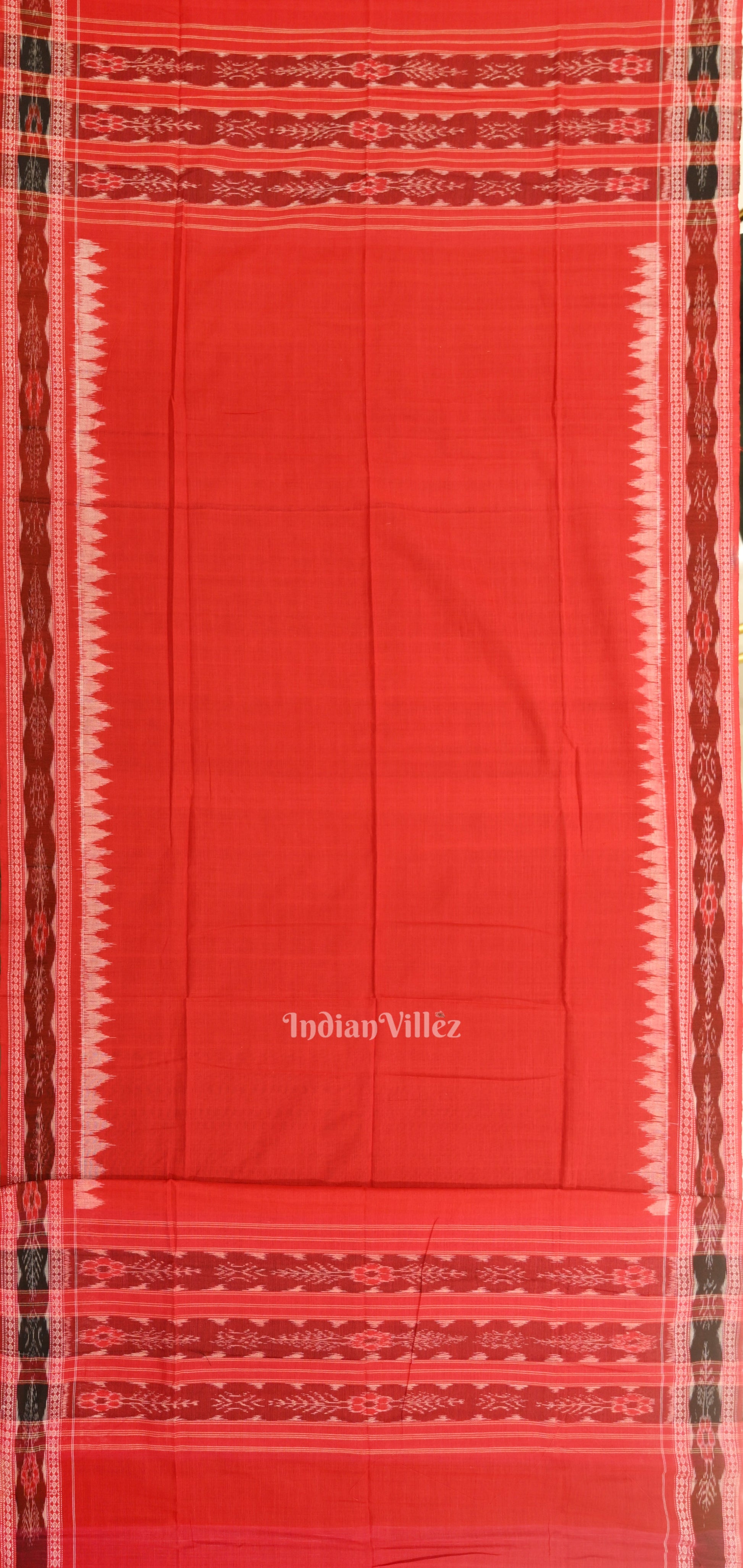 Violet Red Odisha Ikat Sambalpuri Dress Set & Dupatta