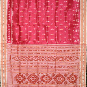 Rani Pink Mayur Chandrika Odisha Ikat Khandua Silk saree