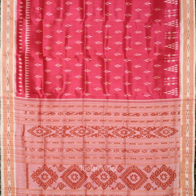 Rani Pink Mayur Chandrika Odisha Ikat Khandua Silk saree