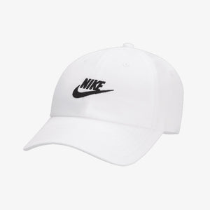 Nike | CLUB UNSTRUCTURED FUTURA WASH CAP  { WHITE/BLACK