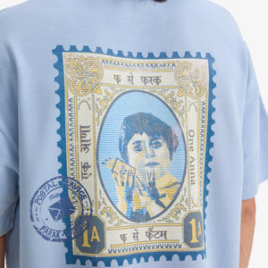 F A R A K | F SE FARAK STAMP T-SHIRT { BLUE/BLUE