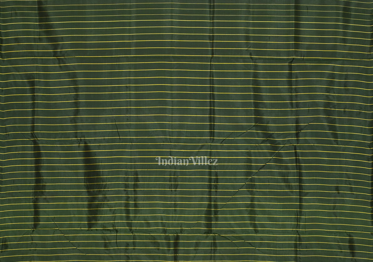 Green Cambodian Ikat Contemporary Silk Saree