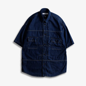 FDMTL | DENIM 2ND S/S SHIRT RINSE { INDIGO