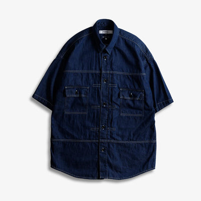 FDMTL | DENIM 2ND S/S SHIRT RINSE { INDIGO