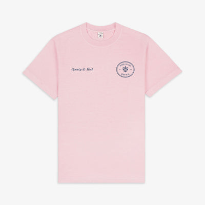 SPORTY & RICH | HOTEL DU CAP T-SHIRT { EDEN PINK/NAVY