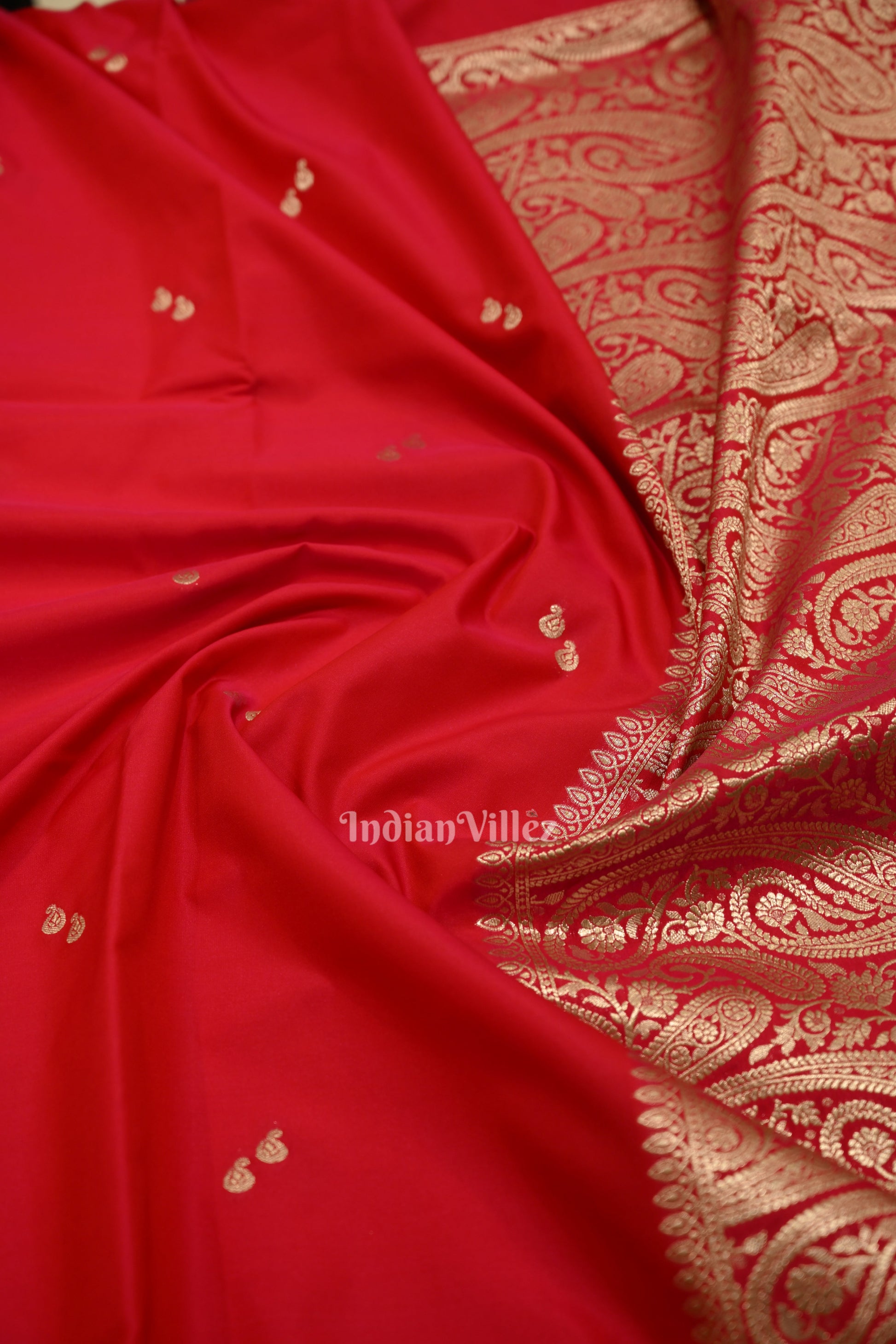 Bridal  Hot Rani Pink Soft Pure Mashru Satin Silk Banarasi Saree