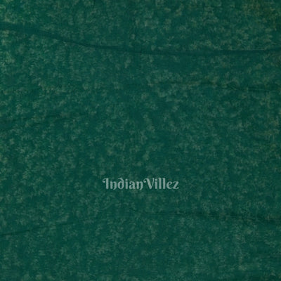 Green Parsi Gara Floral Motif Hand Embroidered Saree