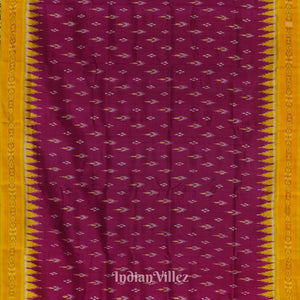 Magenta Red Mayur Chandrika Khandua Silk Saree