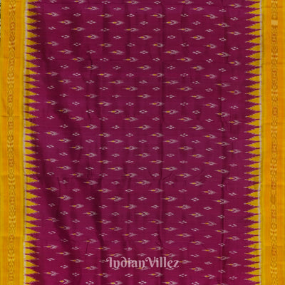 Magenta Red Mayur Chandrika Khandua Silk Saree