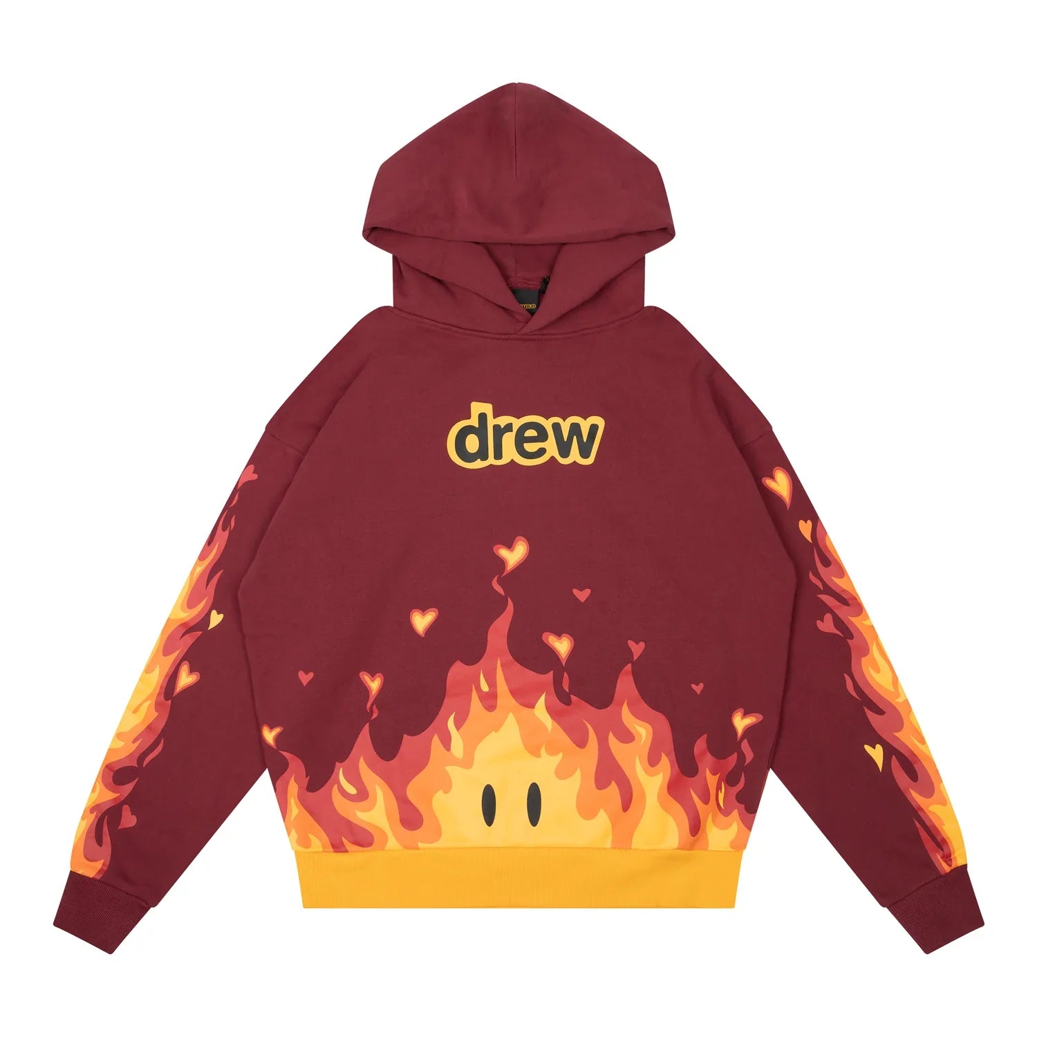 Drew House Fire Hoodie 'Burgundy'